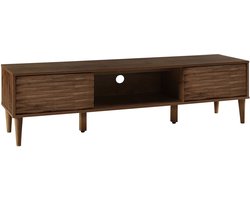 BELIANI KAYAN - TV-meubel - Donkere houtkleur - MDF