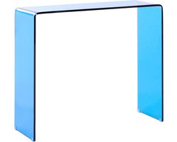 BELIANI KENDALL - Sidetable - Blauw - Veiligheidsglas