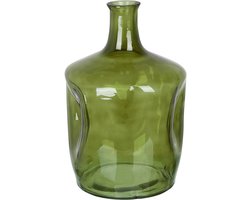 BELIANI KERALA - Bloemenvaas - Olijfgroen - 23 cm - Glas