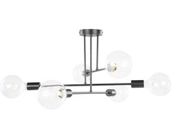 BELIANI KIDANE - Plafondlamp - Zwart - Metaal