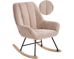 BELIANI KINNO - Schommelstoel - Beige - Bouclé