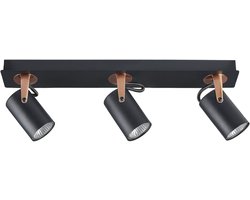 BELIANI KLIP - Wandlamp 3 spots - Zwart - Metaal