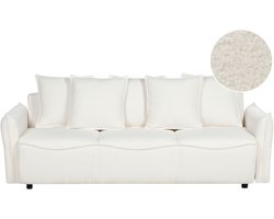 BELIANI KRAMA - Slaapbank - Wit - Bouclé