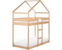 BELIANI LABATUT - Stapelbed - Lichtbruin - 90 x 200 cm - Dennenhout