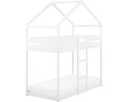 BELIANI LABATUT - Stapelbed - Wit - 90 x 200 cm - Dennenhout