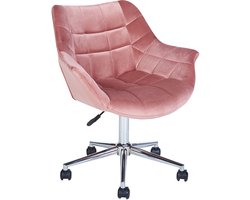 BELIANI LABELLE - Bureaustoel - Roze - Fluweel