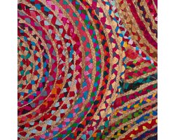 BELIANI LADIK - Laagpolig vloerkleed - Multicolor - 140 cm - Katoen