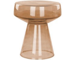 BELIANI LAGUNA - Bijzettafel - Goudbruin - Glas