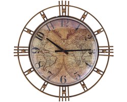 BELIANI LANCY - Wandklok - Goudbruin - Glas