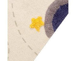 BELIANI LANGSA - Vloerkleed - Donkerblauw - Katoen