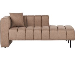 BELIANI LANNILS - Chaise longue - Lichtbruin - Linkszijdig - Polyester