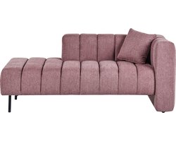 BELIANI LANNILS - Chaise longue - Roze - Rechtszijdig - Polyester