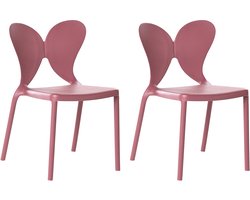 BELIANI LARISSA - Tuinstoel set van 2 - Roze - Kunststof