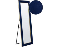 BELIANI LAUTREC - Staande spiegel - Marineblauw - Fluweel