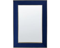 Beliani LAUTREC - Wandspiegel - Blauw - Fluweel