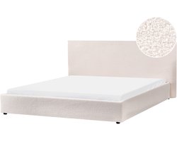 BELIANI LAVAUR - Waterbed - Off-white - 180 x 200 cm - Bouclé