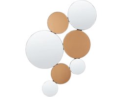 BELIANI LAXOU - Wandspiegel - Zilver/Koper - Glas/MDF