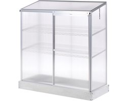 BELIANI LECCE - Balkonkas - Zilver - Polycarbonaat