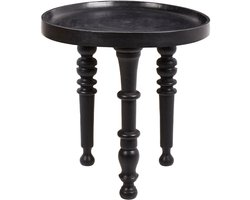 BELIANI LEETON - Bijzettafel - Zwart - 52 x 52 cm - Mangohout