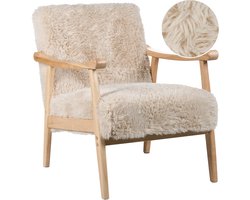 BELIANI LEKNES - Fauteuil - Lichtbeige - Kunstbont