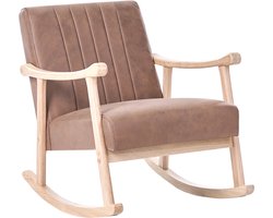 BELIANI LEKNES - Schommelstoel - Bruin - Kunstleer