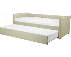 BELIANI LIBOURNE - Onderschuifbed - Beige - 80 x 200 cm - Polyester