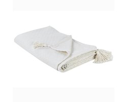 BELIANI LINDULA - Sprei - Gebroken wit - 150 x 200 cm - Katoen