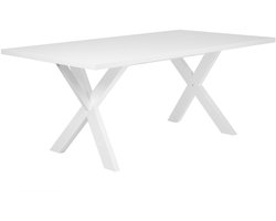 BELIANI LISALA - Eettafel - Wit - 100 x 180 cm - MDF