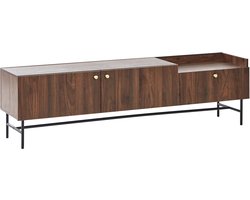 BELIANI LISMORE - TV-meubel - Donkerhout - Vezelplaat