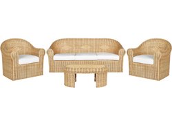 BELIANI LIVADEIA - Loungeset 5-zits - Natuurlijk - Rotan