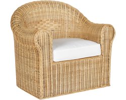 BELIANI LIVADEIA - Tuinfauteuil - Natuurlijk - Rotan