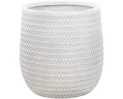 BELIANI LIVADIA - Bloempot - Gebroken wit - Vezelklei