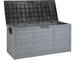 BELIANI LOCARNO - Kussenbox - Grijs/Zwart - 112 cm - Synthetisch materiaal