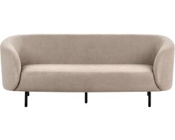 BELIANI LOEN - Driezitsbank - Taupe - Polyester