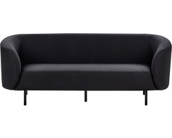 BELIANI LOEN - Driezitsbank - Zwart - Polyester