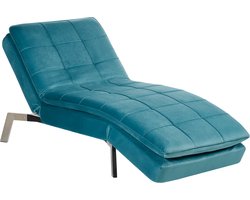 BELIANI LOIRET - Chaise longue - Blauwgroen - Fluweel