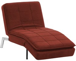 BELIANI LOIRET - Chaise longue - Rood - Symmetrisch - Polyester