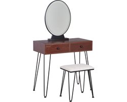 BELIANI LOIX - Kaptafel - Donkere houtkleur - MDF
