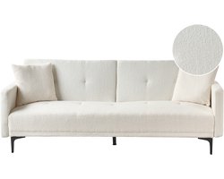 BELIANI LUCAN - Slaapbank 3-zits - Gebroken wit - Polyester