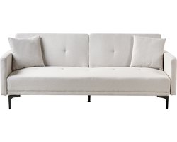 BELIANI LUCAN - Slaapbank 3-zits - Lichtbeige - Polyester