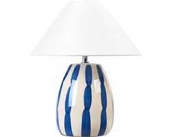 BELIANI LUCHETTI - Tafellamp - Lichtbeige/Blauw - Keramiek