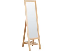 BELIANI LUISANT - Staande spiegel - Lichtbruin - Dennenhout
