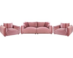BELIANI LUVOS - Banken set - Roze - Fluweel