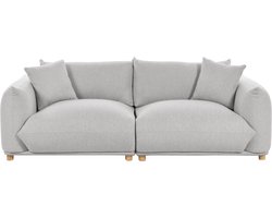 BELIANI LUVOS - Driezitsbank - Lichtgrijs - Polyester