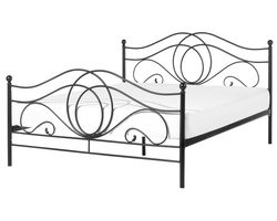 BELIANI LYRA - Tweepersoonsbed - Zwart - 140 x 200 cm - Metaal