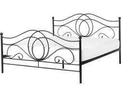 BELIANI LYRA - Tweepersoonsbed - Zwart - 160 x 200 cm - Metaal