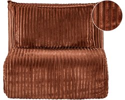 BELIANI LYSEKIL - Slaapbank - Goudbruin - Corduroy