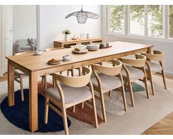 BELIANI MADURA - Uitschuifbare eettafel - Lichtbruin - 180/280 x 100 cm - MDF