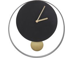 BELIANI MAGLAND - Wandklok - Zwart/Goud - Staal