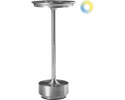 BELIANI MAGO - Tafellamp - Zilver - Aluminium